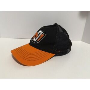 Mankato Moondogs Hat Snapback Cap Mens Black Orange Mesh Back Baseball Alt Logo